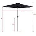 thumbnail image 6 of FLAME&SHADE 9 ft Solar Powered Outdoor Market Patio Table Umbrella with LED Lights and Tilt, Black, 6 of 7