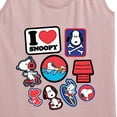 thumbnail image 3 of Peanuts - I Heart Snoopy Patches - Women's Racerback Tank Top, 3 of 6