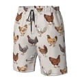 thumbnail image 4 of Balery Various Chicken Traje de Baño Estilo Hawaiano para Hombre, Shorts de Secado Rápido con Bolsillos-Small, 4 of 6