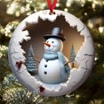 Christmas Decorations,Acrylic Cartoon Cute Christmas Snow Man Car