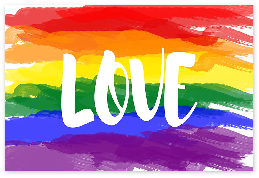 Magnet Aimant Frigo Ø38mm Rainbow Gay Man Pride Flag Love 