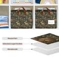 thumbnail image 4 of Yayeee Foldable Storage Basket for Shelves Set of 2 Waterproof Cloth Bins with Handles, Brown Floral Rabbits Pattern, 4 of 7