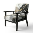 thumbnail image 3 of Designart "Gold Black Fusion" Upholstered Modern & Contemporary Accent Chair and Abstract Arm Chair - Multiple Color & Pattern, 3 of 7