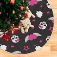 thumbnail image 5 of FMSHPON Skull Cute Heart Bow Xmas Christmas Tree Skirt Stand Mat for Holiday Party Decoration Indoor Outdoor 48 inches, 5 of 6