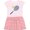 Pink With Stripes, variant on Inktastic Blue Tennis Racket and Ball Girls Toddler Dress