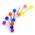 thumbnail image 2 of GKNET 7PCS/Set Glow In The Dark Luminous Barbell Tongue Rings Body Piercing, 2 of 7