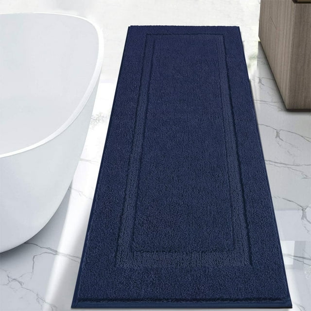 Alfombra de baño SHACOS Super Soft Long Runner 61 x 152 cm, color azul marino