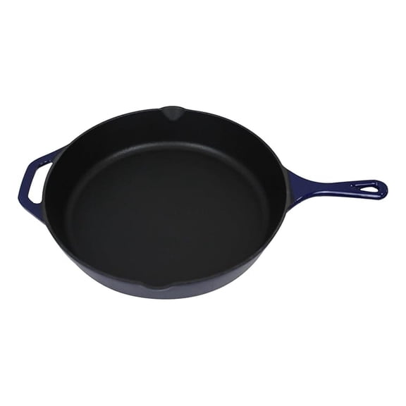 Cast Iron Enameled Cookware (Skillet 12", Blue)