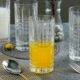 thumbnail image 6 of Lorren Home Trends Tall 12 Ounce Drinking Glass-Textured Cut Glass, Set of 6, 6 of 6
