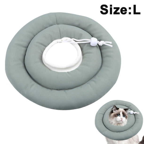 Cómodo collar de recuperación para mascotas OVNI, collar protector ajustable suave resistente al agua después de la cirugía para perros y gatos, collar seguro antimordeduras OVNI para curación de