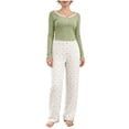 thumbnail image 2 of Royisotas Pajamas for Women 2 Piece Comfy Sleepwear Soft Button Down Fashion Womens Lounge sets Lace, 2 of 3
