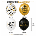 thumbnail image 2 of Graduation Party Decorations Balloons 12 Inch Black Gold Graduation Balloons with Balloon Ribbons for Graduation Party Favors Supplies 75 Pack, 2 of 7