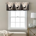 thumbnail image 3 of Vintage Forest Deer Kitchen Curtain Valances for Windows Farmhouse Short Curtains, Rustic Country Wildlife Woodland Rod Pocket Valance Curtain for Bedroom Cafe Living Room 42"x12", 3 of 8