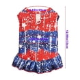 thumbnail image 3 of Dmlowu 4th of July Patriotic Dog Dress, Red White Blue Star Pattern Dog Clothes, Breathable Summer Party Outfit for Pets (5.5-8.8 lbs), 4th of July Decorations, 3 of 7