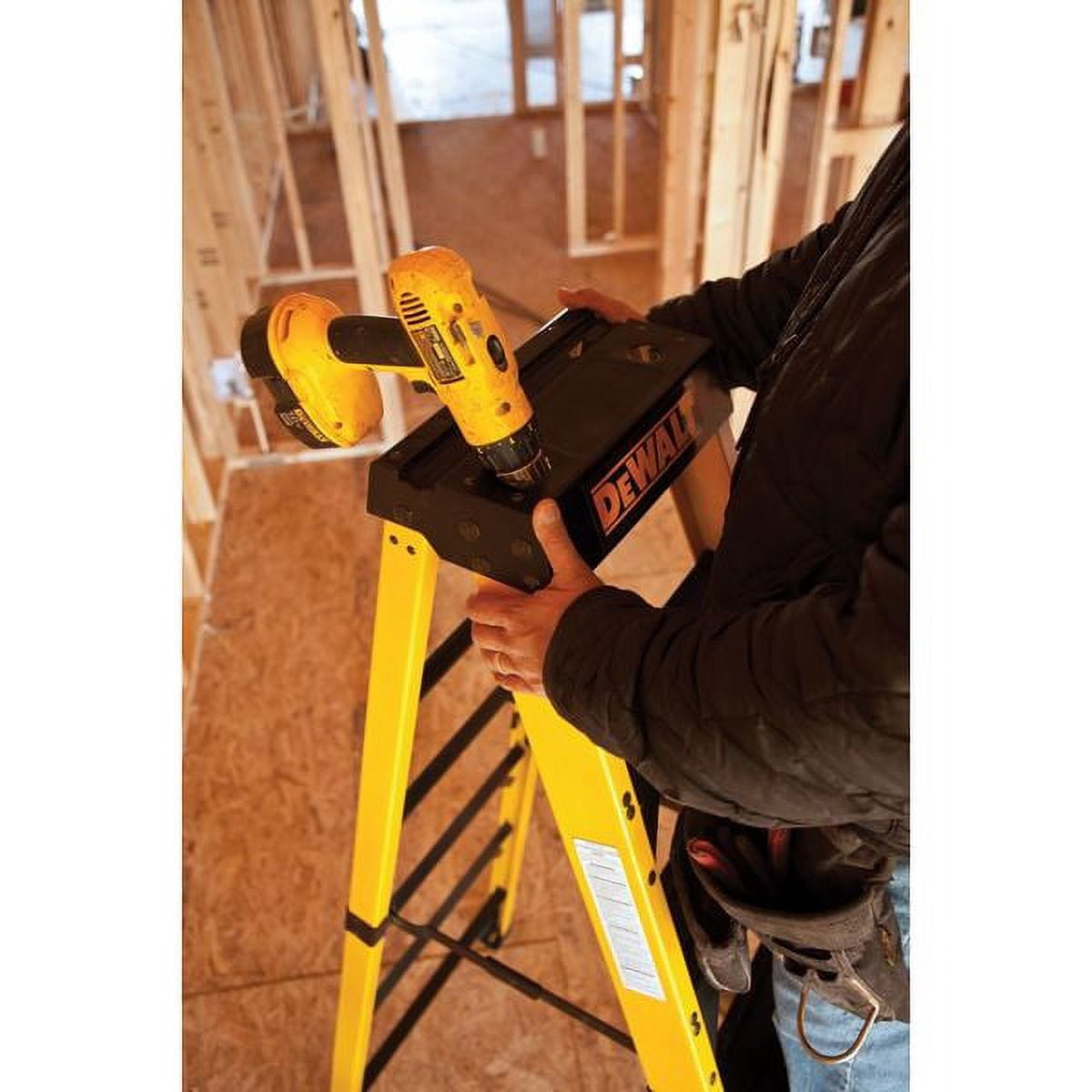 DeWalt 8-Foot Fiberglass Step Ladder, 500-Pound Load Capacity, Type IAA, DXL3810-08