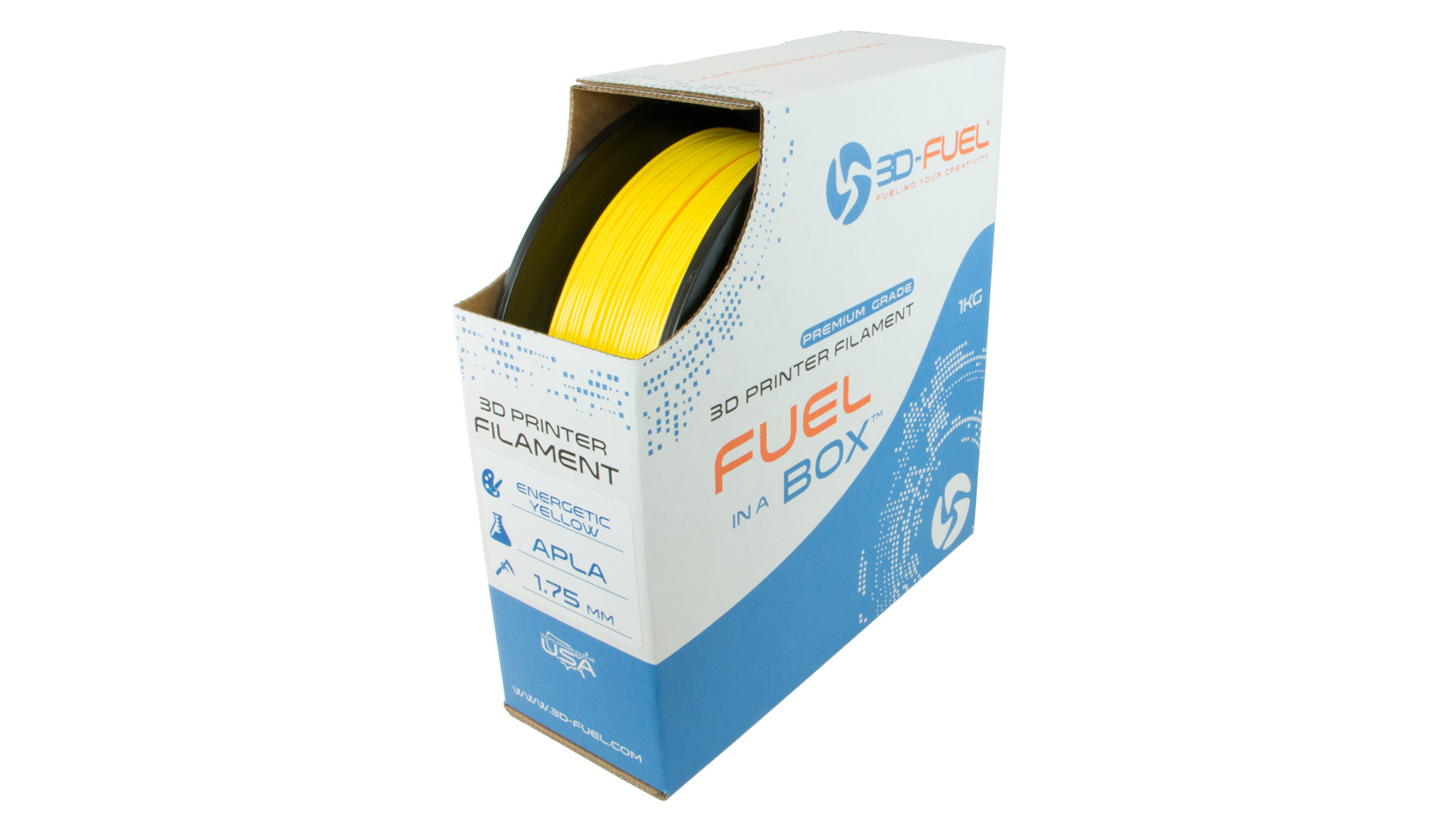 3D-Fuel WorkDay PLA Daffodil Yellow 1.75mm 1Kg 3D Filament Diameter Tolerance +/- 0.05mm