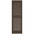 thumbnail image 5 of Ekena Millwork 14 1/2"W x 42"H Lifetime Vinyl, TailorMade Cathedral Top Center Mullion, Open Louver Shutters, w/Shutter-Loks (Per Pair), 385 - French Roast, 5 of 13