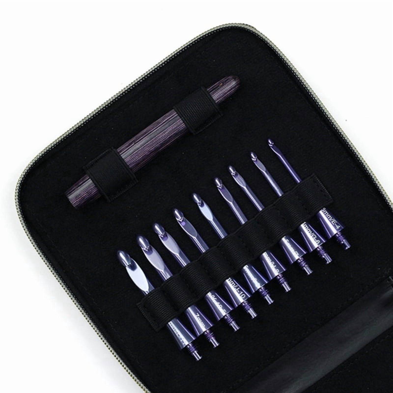 Crochet Hook Boasting Detachable Head and Elegant Wood Construction for All Skill Level