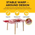thumbnail image 4 of Pink Valentine's Day Table Cloths for 6 Foot Rectangle Tables, Love Heart Truck Roses Gnomes Patio Waterproof Elastic Fitted Tablecloths, Washable Rectangular Table Cover for Camping, 4 of 8