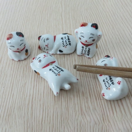 

Jiaroswwei Chopsticks Holder Interesting Sturdy Ceramic Rest Dinner Spoon Stand for Home