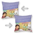 thumbnail image 2 of Casa de Muñecas de Gabby Fundas de almohada de terciopelo con tema, regalos de funda de almohada, decoración para el hogar, cojín de lanzar, regalo de cumpleaños para fans y parejas. 60cm x 60cm., 2 of 6