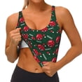 thumbnail image 4 of Lsque Ladybugs In Love Printed Women'S Sports Bra, Compression, Moisture Wicking, High-Impact Sports Bra For Women,Supportive sports bra-Large, 4 of 9