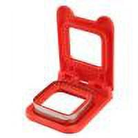 Square Sandwich Cutter Sealer Remove Bread Crust Stainless Steel Decor Supplies (Red)