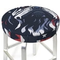 thumbnail image 3 of Lsque Bulldog with Forest Flag Pattern Round Bar chair cushion covers Velvet Fabric Premium Comfort Protects from Scratches and Stains for 14-17 Inch Chair-13 inch, 3 of 7