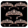 thumbnail image 1 of Paquete de 5 coronas de cristal de oro rosa, tiara para mujeres y niñas, elegante corona de princesa con diamantes de imitación con peines, diademas para novia, fiesta de cumpleaños, fiesta de Hallowe, 1 of 3