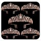 thumbnail image 1 of Paquete de 5 coronas de cristal de oro rosa, tiara para mujeres y niñas, elegante corona de princesa con diamantes de imitación con peines, diademas para novia, fiesta de cumpleaños, fiesta de Hallowe, 1 of 3