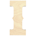 thumbnail image 1 of Krafty Supply 16" Tall Western Block - Birch Letter I | 1/4" Thick Birch | Unfinished Wooden Letters | Craft Alphabet Initials, 1 of 5