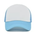 thumbnail image 4 of FUNUONY Trucker Hat Baseball Cap Snapback Fitted Hats for Men Women Snap Closure Design Breathable Mesh Side Durable Sponge Color Matching Simple Casual Peaked Cap Travel Holiday Sports Cap Sky Blue, 4 of 4