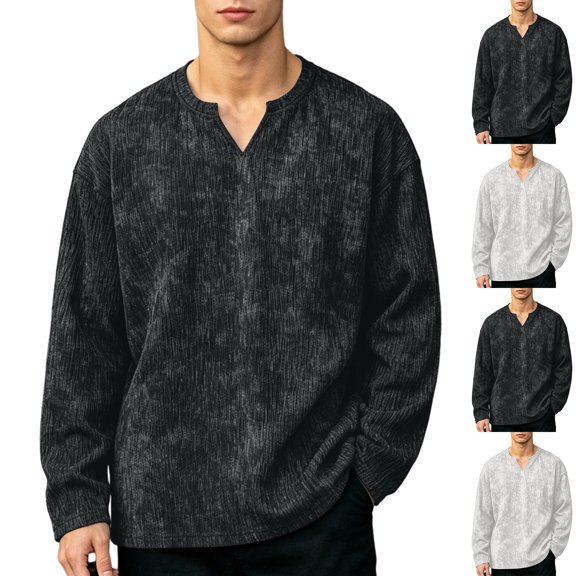 Awdenio Men T Shirts Oversized T Shirts for Men Women Vintage V Neck Drop Shoulder Tee Tops