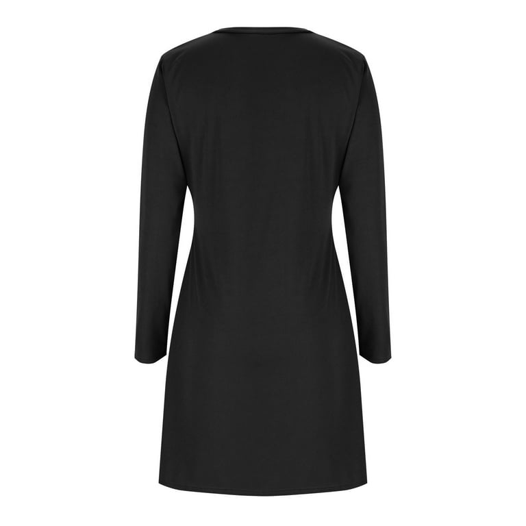 white christmas dresses Flowy Black Maxi Dress - Casual Dresses main image 1