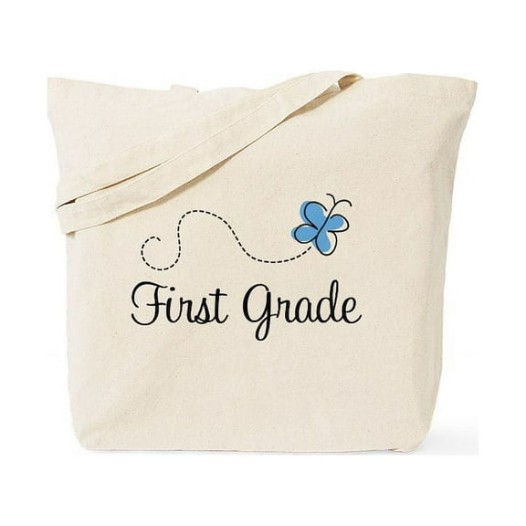CafePress - Pretty First Grade Tote Bag - Unisex Canvas Tote Bag, Beige, 1-Piece