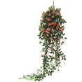 thumbnail image 1 of Plantas colgantes artificiales con flores de rosa, guirnalda de 4.5 pies, flor colgante falsa, cadena verde, pared de la casa, habitación, jardín, boda, interior, exterior, decorativa (no incluye cest Namotu CZJJ-HQ53-3, 1 of 5