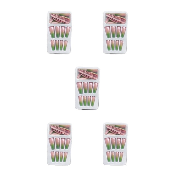 Soidarity 1 Juego de uñas con punta francesa, uñas artificiales con degradado, calcomanías desmontables, regalos de bailarina, Kit de manicura para Type2 NO2 Soidarity CBP262189