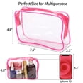 thumbnail image 2 of Bolsas cosméticas Tbestmax transparentes, portátiles, impermeables, 10 unidades, 2 of 7