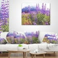 thumbnail image 3 of Designart Meadow in Alaska with Purple Flowers - Floral Throw Pillow - 16x16, 3 of 4