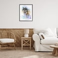 thumbnail image 3 of Stupell Industries Watercolor Wolf in Snow Animals & Insects Painting Black Framed Art Print Wall Art, 24 x 30, 3 of 10