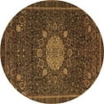 thumbnail image 1 of Ahgly Company Indoor Round Medallion Brown Traditional Area Rugs, 8' Round, 1 of 4