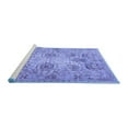 thumbnail image 2 of Ahgly Company Machine Washable Indoor Square Persian Blue Traditional Area Rugs, 6' Square, 2 of 4