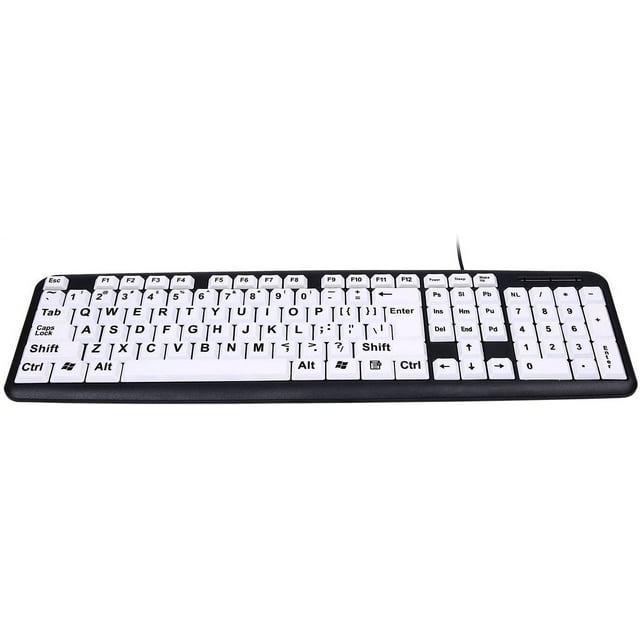 Large Print Keyboard Wired Large Letter Key Keyboard USB Keyboards