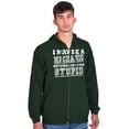 thumbnail image 3 of Mechanic Cant Fix Stupid Rude Honest Zip Hoodie Sweatshirt Men Brisco Brands L, 3 of 6