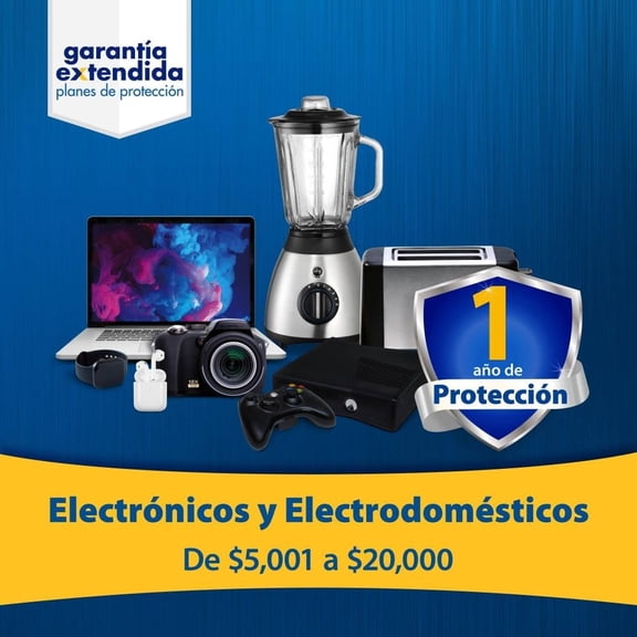 Apagado por comercial, no pasa en POS Garantía Extendida 1 año - $5,001 a $20,000 Electrónica