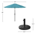 thumbnail image 4 of 10 ft. Outdoor Market Tilting Patio Umbrella with Base in Blue, 4 of 7