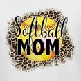 thumbnail image 2 of Softball Mom Animal Print Girl Sports Unisex Crewneck Graphic Sweatshirt, White, X-Large, 2 of 5