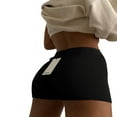 thumbnail image 1 of Short de Sécurité pour Femmes Couleur Unie Tricoté Côtelé Taille Haute, 1 of 5