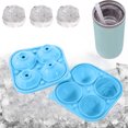 thumbnail image 4 of TIELUTT Ensemble de Couvertures en Silicone Rose 4 Compartiments Qualité Alimentaire Rond 6.8CM Facile à / Glace //Dessert Feuille de Caoutchouc Silicone pour Moulage en Résine Tapis en Silicone pour Artisanat Support de Gobelet pour Bijoux en Résine, 4 of 6