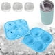 thumbnail image 4 of Juego de 4 cubiteras de silicona rosa, aptas para uso alimentario, redondas, 6,8 cm, fáciles de usar | Hielo/cócteles/postres 4 en 1 (13,5 x 13,5 cm), 4 of 6